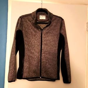 T26 Mark New York Andrew Mark Herringbone Long Sleeve Black And White Jacket SM
